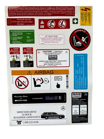 Exclusieve collectie stickers voor klassieke auto's van Mercedes-Benz van MBZCLASSICPARTS